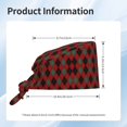 thumbnail image 5 of Vsdgher Argyle Plaid Men Women Adjustable Cap Working Hat Tie Back Cap, Work Cap, 5 of 7