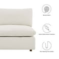 thumbnail image 4 of Modway Commix 5-Piece Down Filled Overstuffed Boucle Fabric Sectional Sofa in Ivory, 4 of 5