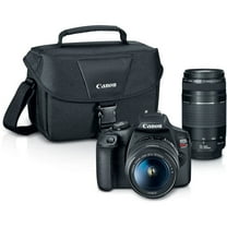 Open Box Canon EOS Rebel T7 Digital SLR Camera with EF-S 18-55mm & EF 75-300mm Lenses, APS-C Sensor, 24.1MP