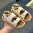 thumbnail image 6 of Gubotare Toddler Girl Beach Sandals Toddler Girls Sandals Open Toe Water Beach Summer Shoes Soft Rubber Sole Dress Shoes Princess Flat Size 8.5 (White,Toddler 8.5), 6 of 7