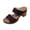 Black, variant on Red Womens Thick Sole Hollow One Strap Chunky Heel Slippers Summer