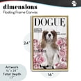thumbnail image 3 of Funny Floral Dog Magazine Gold Framed Floater Canvas Wall Art, design by Sasha, 3 of 10