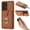 Brown, variant on Compatible with Samsung Galaxy A53 5G Wallet Phone Case,360°Rotation Finger Ring Holder Kickstand,with Card Holder,Lychee Pattern PU Leather Durable Shockproof Rugged Phone Case,Winered