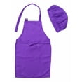 thumbnail image 4 of CHICTRY Kids Boys Girls Adjustable Aprons and Chef Hat for Cooking Baking Painting Purple L, 4 of 4