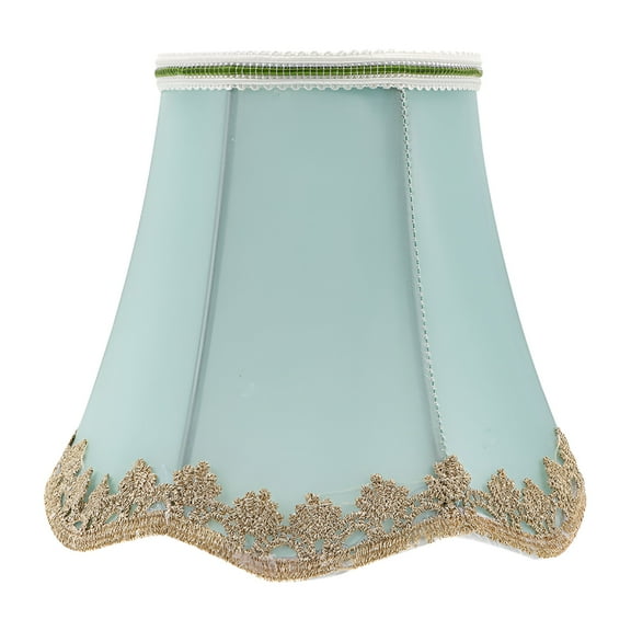 LAMIRO Green Fabric Clip-on Round Lampshade for Home Table&Floor Lamps (5x5x4.7in)