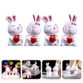 thumbnail image 3 of KAKOWELY piezas de decoraciones para tartas de San Valentín, estatuas de conejo de escritorio, decoraciones de conejito de Pascua, suministros para tartas, 3 of 4