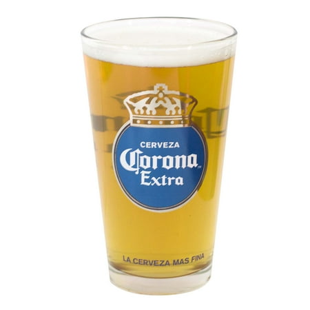 Bottoms Up Logo Pint Glass - Corona Extra Round Logo Pint Glass