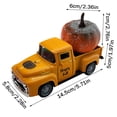 thumbnail image 2 of Halloween Vintage Farmhouse Pumpkin Truck Decor, 5.7 Inch Mini Harvest Metal Farm Truck with Pumpkin, Fall Thanksgiving Halloween Tiered Tray Display & Home Decor (Beige), 2 of 5