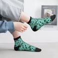 thumbnail image 2 of Rateoe Pineapple Sea Turtle Pattern Quarter Crew Socks,Toe Seamed Ankle Socks,Cotton Cushioned Breathable Athletic Crew Sports Socks, 2 of 7