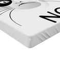 thumbnail image 2 of Ambesonne Animal Fitted Sheet, Grumpy Face Famous Cat, Full Size, Black and White, 2 of 3