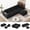 Black, variant on Neche 114" Modular Boneless Couch, Modern 3 Seater Sectional Sofa with Ottoman & Deep Seat, Convertible Chenille L Shaped Cloud Couches for Living Room, No Assembly Required, Dark Grey