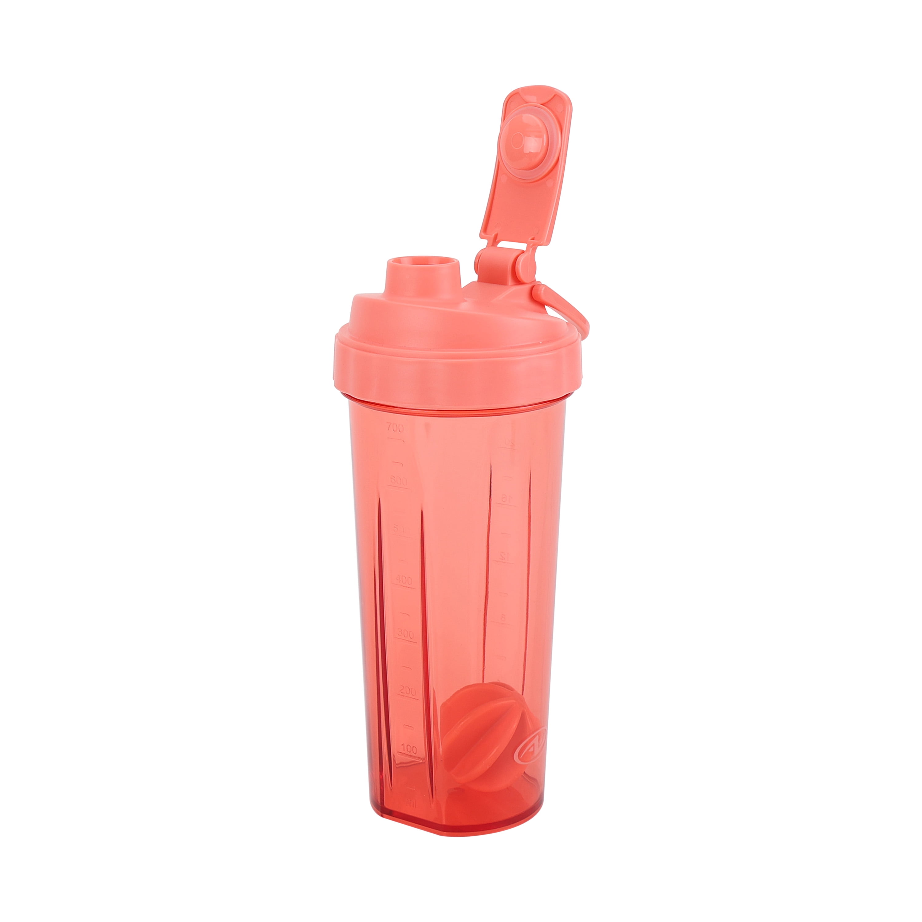 Athletic Works Shaker Bottle, Coral 24oz
