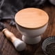 thumbnail image 5 of Porcelain Mortar and Pestle Pill Crusher,Spice Grinder,Herb Bowl,Pesto Powder Gift Ideal with Anti-Slip Base and Grip Molcajete for Seasoning,Past, 5 of 5