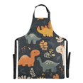 thumbnail image 6 of Yayeee Chief Kitchen Apron with Pockets for Cooking Water Resistant Unisex Adjustable Neck Strap, Cartoon Dinosaur, 6 of 7
