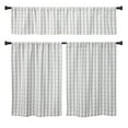 thumbnail image 2 of (2 pack) Better Homes & Gardens Tula Waffle Kitchen Curtain Tiers and Valance, 3-Piece Set, Gray, 60" W x 36" L, 2 of 6