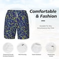 thumbnail image 6 of Picia Uncaria Flower pattern Mens Swim Trunks with Compression Liner Stretch Beach Shorts Quick Dry with Zipper Pockets No-Chafing Board Shorts-Large, 6 of 9