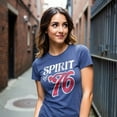 thumbnail image 4 of Womens Spirit Of 76 T Shirt Funny Fourth Of July Party Patriotic 1776 Tee for Ladies Womens Graphic Tees, 4 of 9