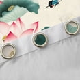 thumbnail image 4 of Homewish Rustic Lotus Black Out Curtains,Modern Aesthetic Art Curtains Pack of 2 (42x63 Each),Green Lotus Leaves Bedroom Curtains For Girls Kids,Microfiber Bedroom Decor, 4 of 6