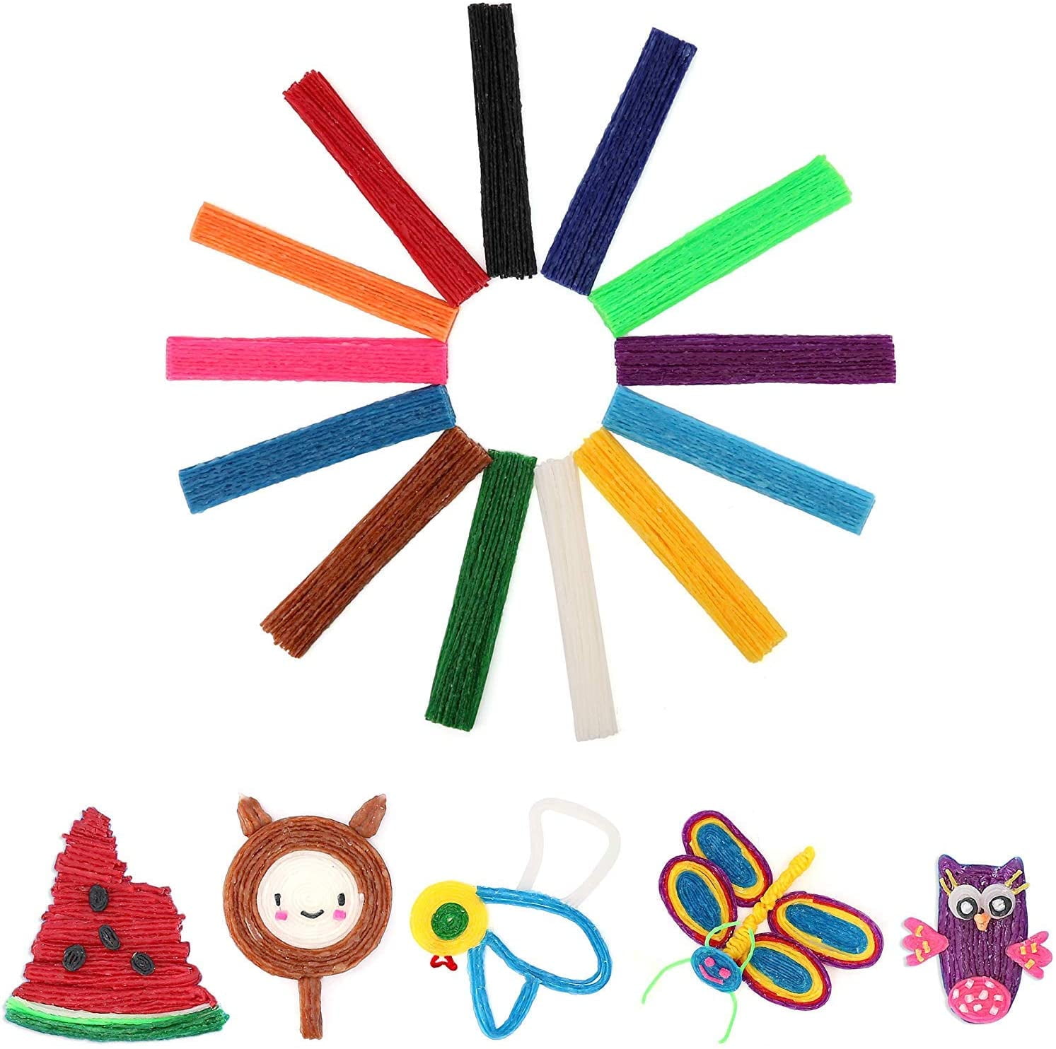 500 Piece Pack Wax Craft Stix Made from NonToxic MaterialBendable