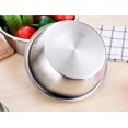 thumbnail image 2 of Stainless Steel Colander Strainer with Container -Colander Kitchen strainer Noodle strainer Rice wash bowl Salad strainer Bowl set Stackable salad bowl set, 26cm, 2 of 6