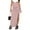 Pink, variant on Jdlsppl Women's Pleated Bodycon Skirt High Waisted Long Drawstring Knit Side Slit Midi Tean Length Black 4-6