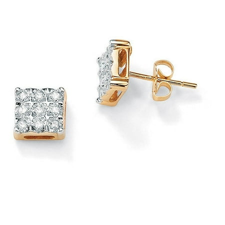 Palm Beach Jewelry Diamond Square-Shaped Earrings