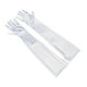 thumbnail image 3 of Guantes largos, manoplas, elegantes, protección solar, antideslizantes, hasta el codo. Blanco, 3 of 9