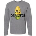 thumbnail image 3 of Inktastic Aw, Shucks Corn on the Cob Humor Long Sleeve T-Shirt, 3 of 5