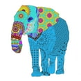 thumbnail image 2 of CafePress - Tangled Elephant Blue - Tile Coaster, Drink Coaster Set of 4, 2 of 4