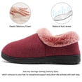 thumbnail image 5 of Ecetana Womens Closed Back Slippers Warm Soft Comfy Memory Foam Non-Slip House Shoes with Fluffy Collar, 5 of 8