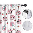 thumbnail image 4 of Blackout Kids Curtains,White Cow Milk Strawberry Pattern Childrens Insulated Curtains Set Of 2,Bedroom Essentials,Toddler Room Decor 42x84in(106x213cm), 4 of 5