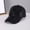Black, variant on Black Baseball Cap blended fabric UPF 50 Unstructured Hat with Foldable Long Large Bill One Size