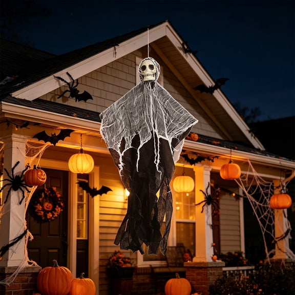 UALSRZL 30" Hanging Ghosts Witches Halloween Decorations for Outdoor Indoor, Scary Flying Grim Reapers Skeleton for Front Porch Yard Garden Holiday Decor