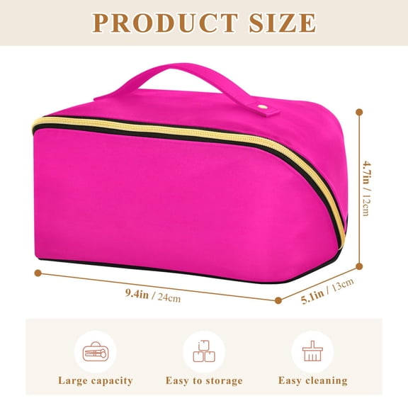 Iauyy Rhombus Cosmetic Bag with Handle Large Capacity Luxury Twill Travel Makeup Bag ,A Bright and Vivid