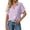 Violet, variante sur GPOECD Chemises pour Femmes Coupe Ample Manches Courtes Blouse Décontractée à Rayures Col en V avec Poche Haut pour Femmes Style Décontracté Hauts Décontractés pour Femmes Bleu Marine,G