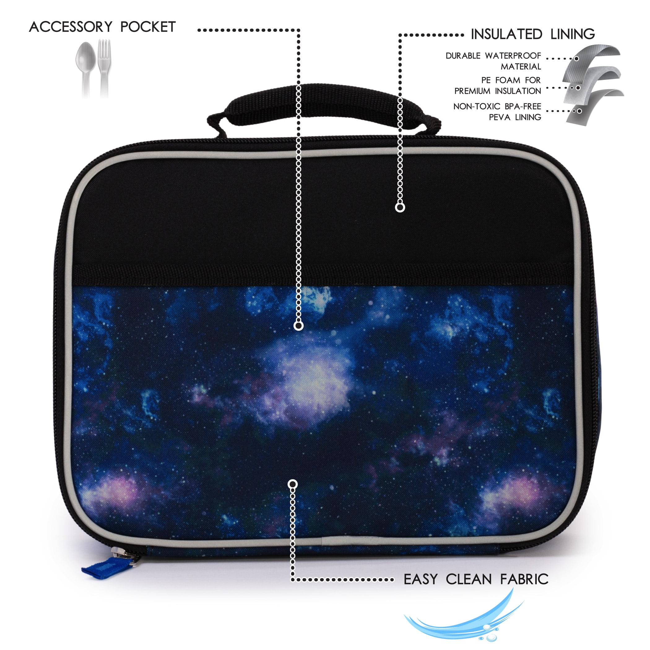 Jetstream Insulated Kids' Lunch Box for School