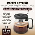 thumbnail image 3 of Ideas In Life Coffee Pot Shaped Mug – 16 Oz Durable Ceramic Novelty Gift for Home, Office, Friends, Colleagues, and Birthdays, 3 of 6