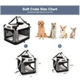 thumbnail image 3 of GOOPAWS Soft Pet Crates Kennel 24'', 27", 30" & 36", 3 Door Soft Sided Folding Travel Pet Carrier, 3 of 6