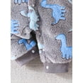 thumbnail image 3 of Cjfdfy Newborn Baby Boy Fall Winter Clothes Infant Baby Boy Halloween Dinosaur Costume Warm Plush Hooded Romper One Piece Animal Outfit Front Button Long Sleeve Jumpsuit, 3 of 9