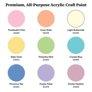 DecoArt Americana Acrylic Paint Set, Pastel Colors, 9 Count (2 fl oz) – Multi Surface Craft Paint for Paper, Wood, Canvas & DIY Projects