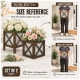 thumbnail image 5 of Autumn Alley Indoor Rustic Farmhouse Planter Set, 2 Pc. Wood & Galvanized Flower Pots, Home Decor, 5 of 9