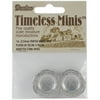 Darice 2302-05 Timeless Miniatures Pewter Plates 4/Pkg