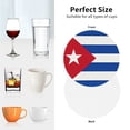 thumbnail image 6 of Cuban Flag Leather Drinks Coasters Suitable for Various Cups Set of 6 Round Shape, 6 of 6