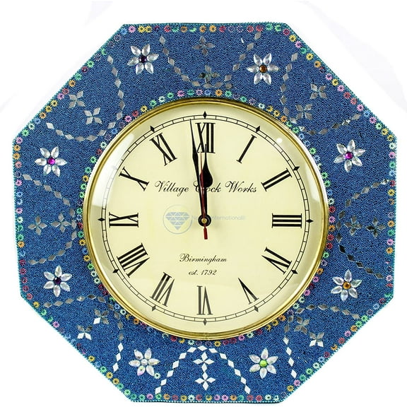 Nagina International Handmade Contemporary Beautifully Crafted Genuine Premium Wall Decor & Functional Time's Clock with Vintage Roman Dial Face | Premium Handcrafted Gifts & Decor
