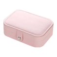 thumbnail image 1 of QualitChoice Jewellery Storage Box Portable Solid Color Adjustable Dual Layer Ear Stud Anklet Necklace Ring Jewelry Case Organizer Orange Pink, 1 of 6