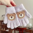 thumbnail image 2 of KyCheLot Boys and Girls Fleece Gloves Solid Color Full Finger Elastic Gloves Kids Comfy Thermal Gloves, 2 of 4