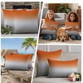 thumbnail image 4 of Burnt Orange Gray Ombre Outdoor Pillow Covers 16x16 Set of 2,Waterproof Patio Throw Pillowcase Protectors,Modern Gradient Abstract Art Decorative Pillow Shams Cushion Covers for Seat Bed Couch Sofa, 4 of 8