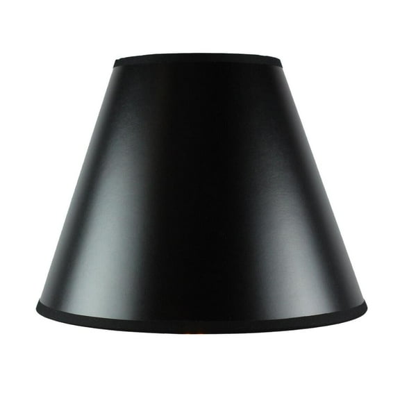 Home Concept 6x12x9.5 Bold Black Parchment Lampshade with True Gold Lining Hard Back Empire