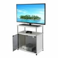 thumbnail image 3 of Convenience Concepts Designs2Go TV Stand with Black Glass Storage Cabinet and Shelf for TVs up to 26 Inches, 3 of 6