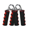 2 pieces Wrist Fitness Foam Finger Gripper Forearm Heavy Strength Grips Arm Exercise Hand Strengthener Exerciser Set Two Hand Grips Included (Black+Red)